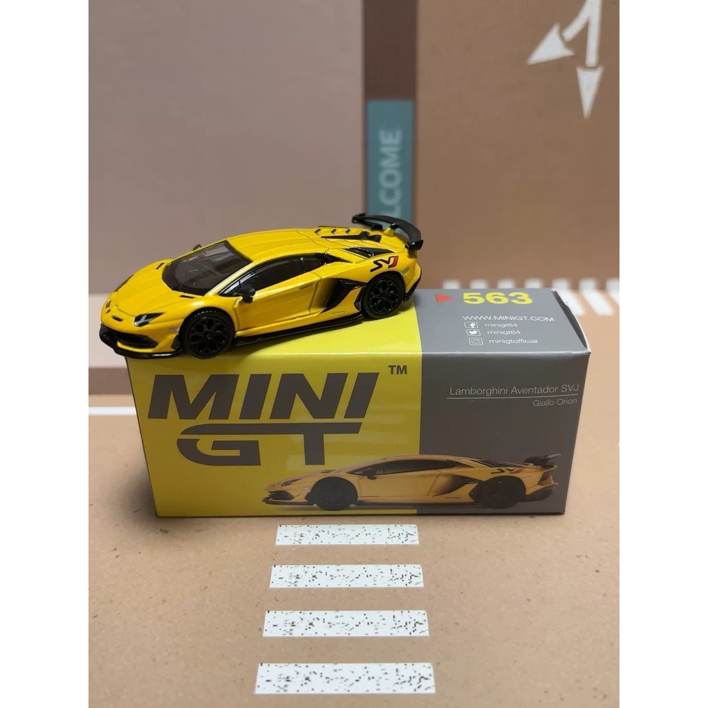 [คลังสินค้าพร้อม Orphan] MINIGT 563 Lamborghini Aventador SVJ Giallo Orion สีเหลือง 1/64 โมเดลรถโลหะ