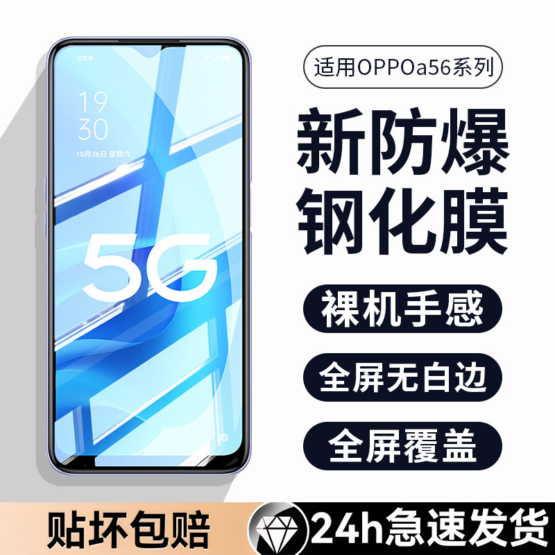 Zhiwo เหมาะสําหรับ oppoa56 ฟิล์มนิรภัย A56s ฟิล์มโทรศัพท์มือถือแบบเต็มหน้าจอ กันกระแทก oopo Blue-ray