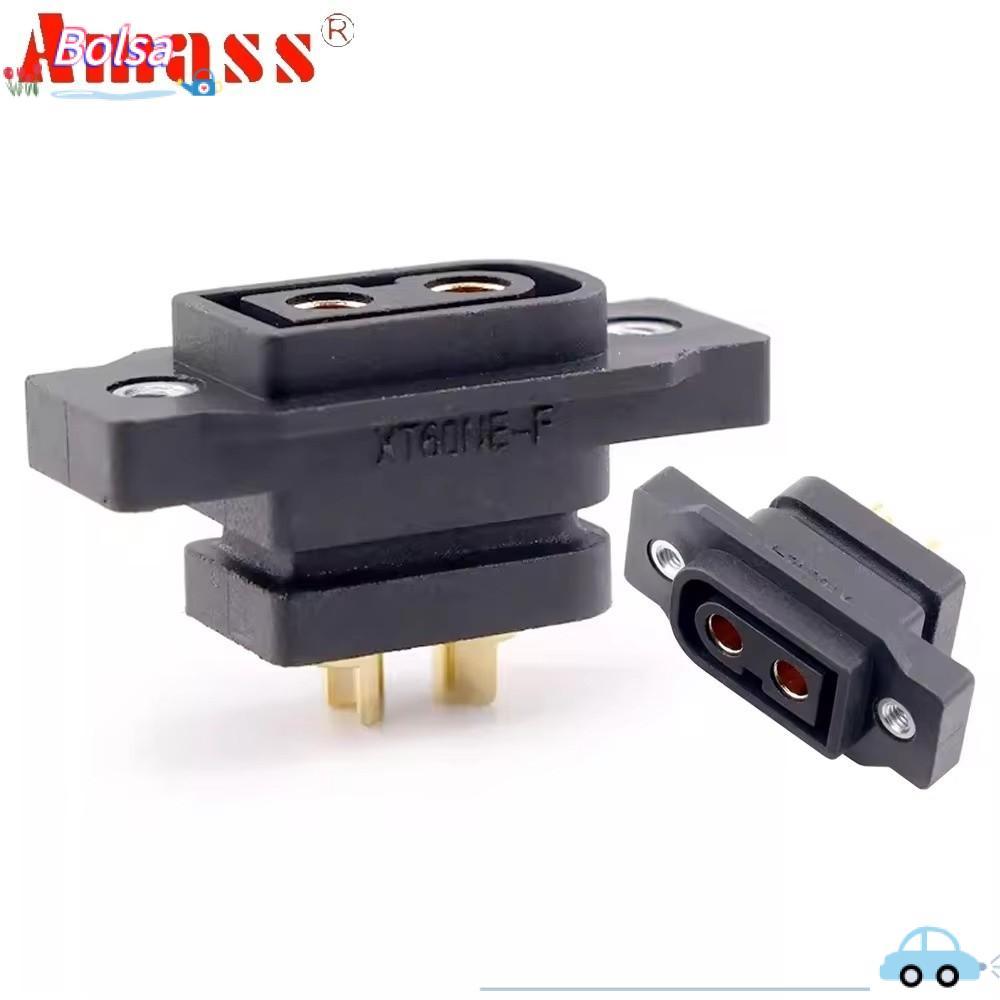 BOLSA XT60NE-F ปลั๊ก, DC500V สีดําสีเหลือง XT90NE-F Connector, ชุบทอง 3.5 มม./4 มม.แบตเตอรี่ขั้วต่อ 