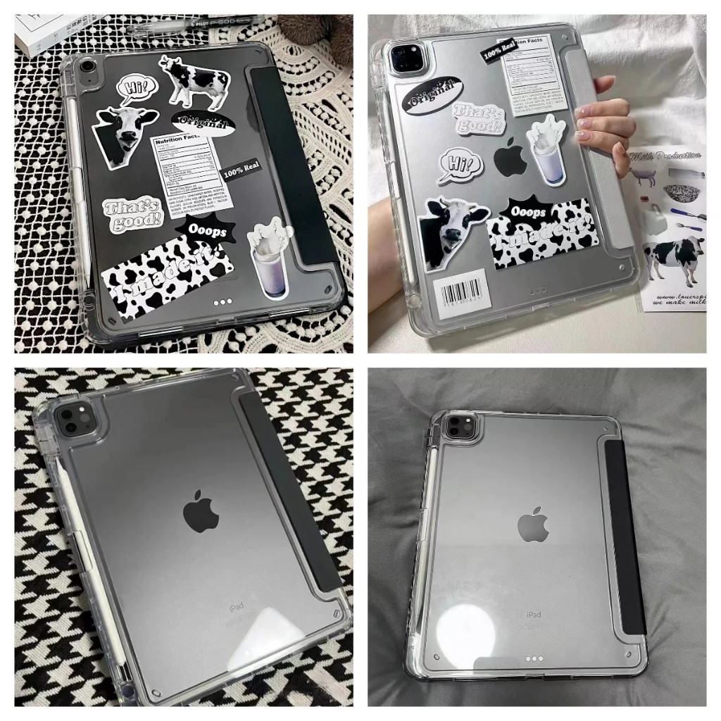 เคส Ipad\ iPad Air6/Air7/Air8 11" เคสอะคริลิคล่าสุดสําหรับ 2024 iPad Pro 11" Gen 7/8/9 10.2" iPad 10
