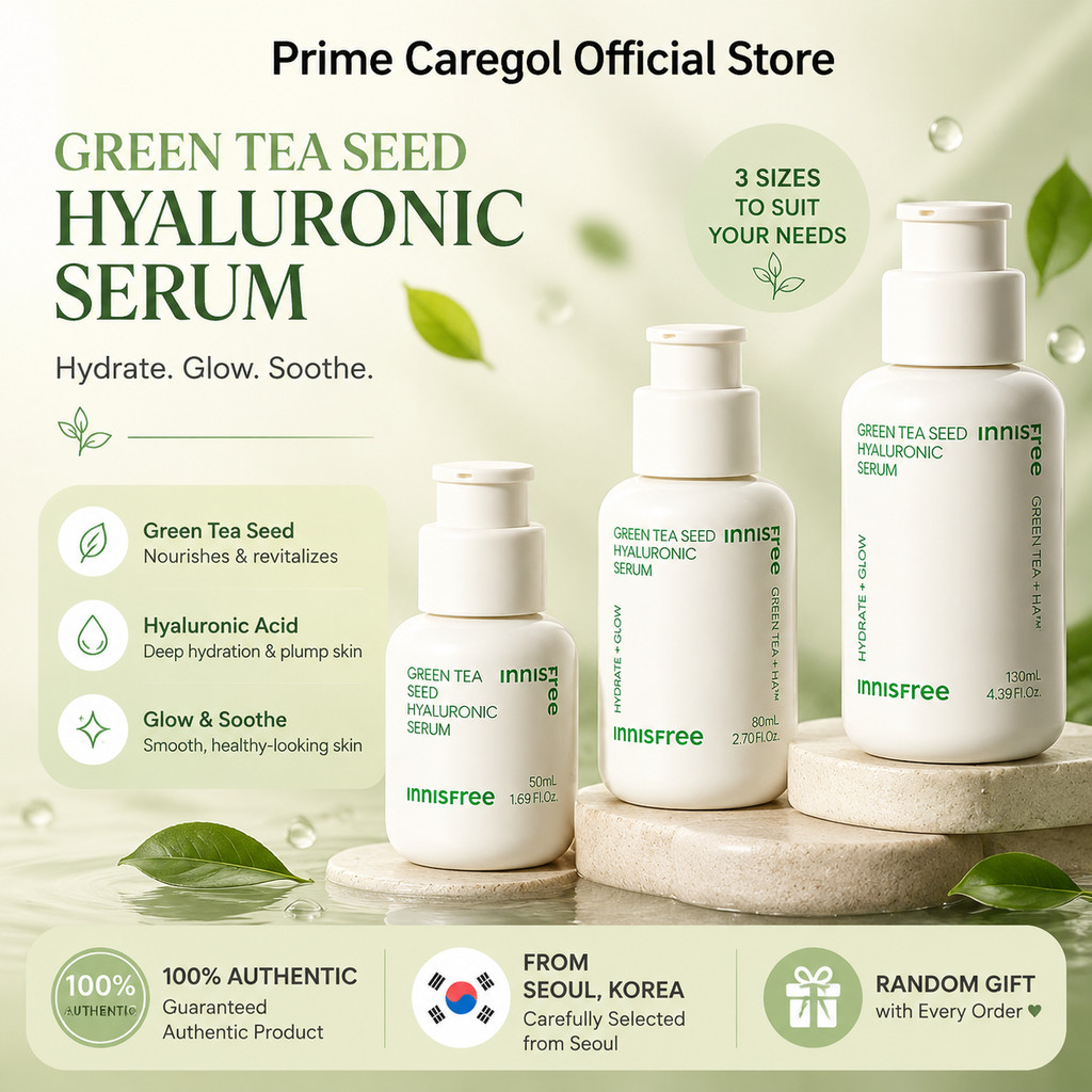Innisfree Green Tea Seed Serum Deep Hydration with Hyaluronic Acid 50ml 80ml Water ผลิตภัณฑ์เกาหลีแท้ 100%