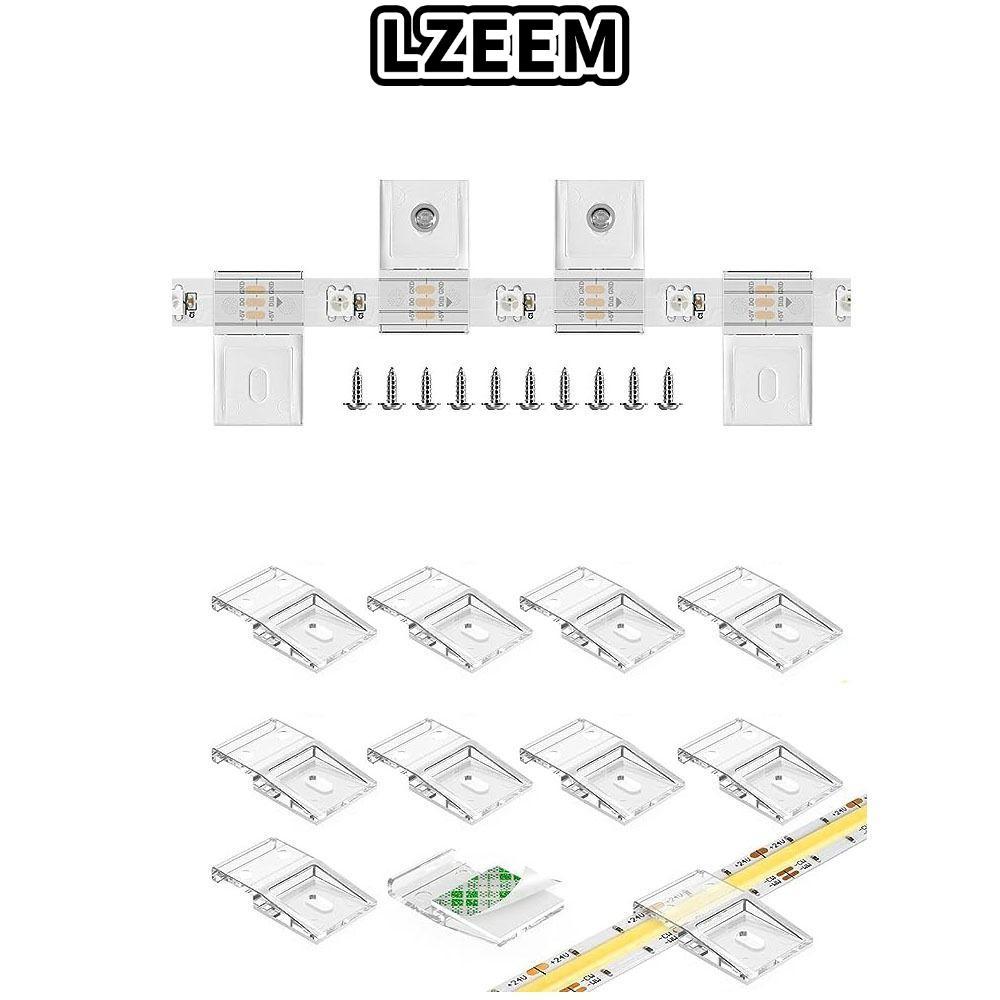 LZEEM คลิปพร้อมสกรู, FCOB COB SK6812 RGBW สายไฟหัวเข็มขัด 10 มม.PCB LED Light Strip คลิป, WS2812B WS