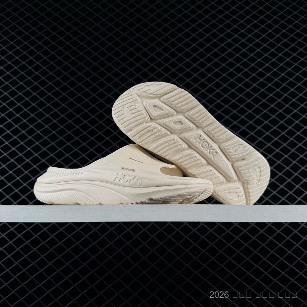 Hoka One One Ora Recovery Slide 3 รองเท้าแตะสําหรับผู้ชายและผู้หญิงกลางแจ้งรองเท้าแตะแบน EVA 58N9 O1