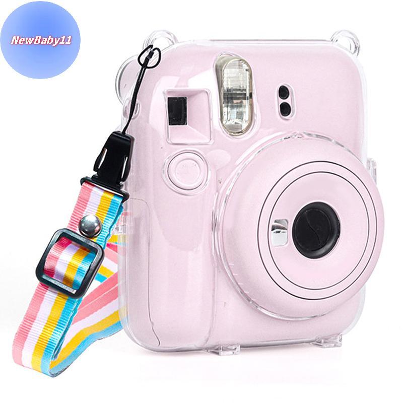 ONEBABY 1 PC คริสตัลเงากล้องสําหรับ Instax Mini 12 โปร่งใส Glitter กระเป๋าพร้อมสายคล้องสําหรับ Insta