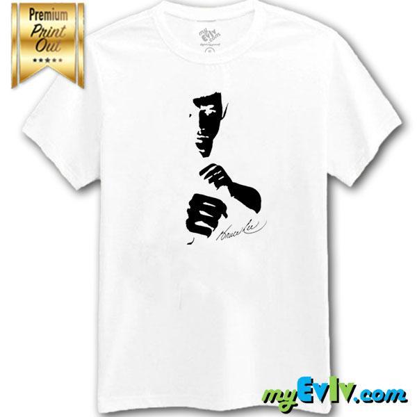 เสื้อยืดผ้าฝ้าย Lee Silhouette ของผู้ชายสีดำและขาว