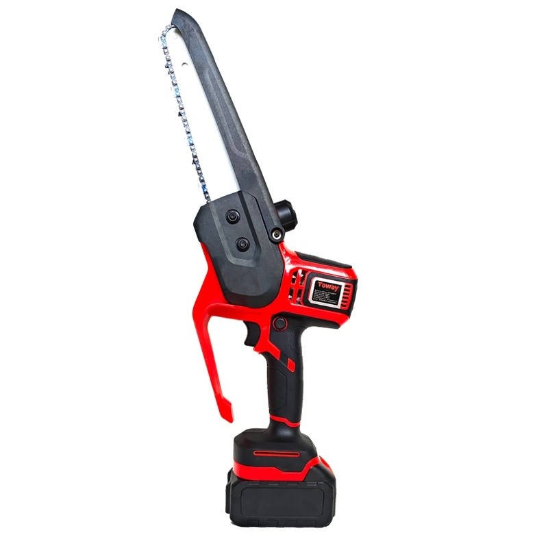 U6YI ของแท้ใหม่เอี่ยม Mini Chainsaw เลื่อยลูกโซ่ไร้สายขัดเงาขนาด 8 นิ้วพร้อมแบตเตอรี่ 2 ก้อน เลื่อยไ