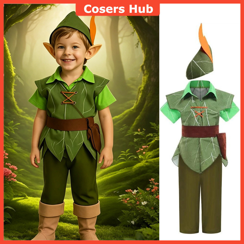 ชุดคอสเพลย์ปีเตอร์แพนสำหรับเด็กผู้ชายPeter Pan Costume