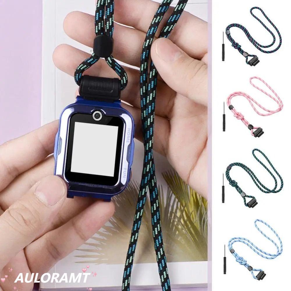 AULORAMT Phone Watch Lanyard,ทนทานสวมใส่นาฬิกาเด็ก,ปรับความยาวUniversalเด็กSmartwatchสายรัดสําหรับHu