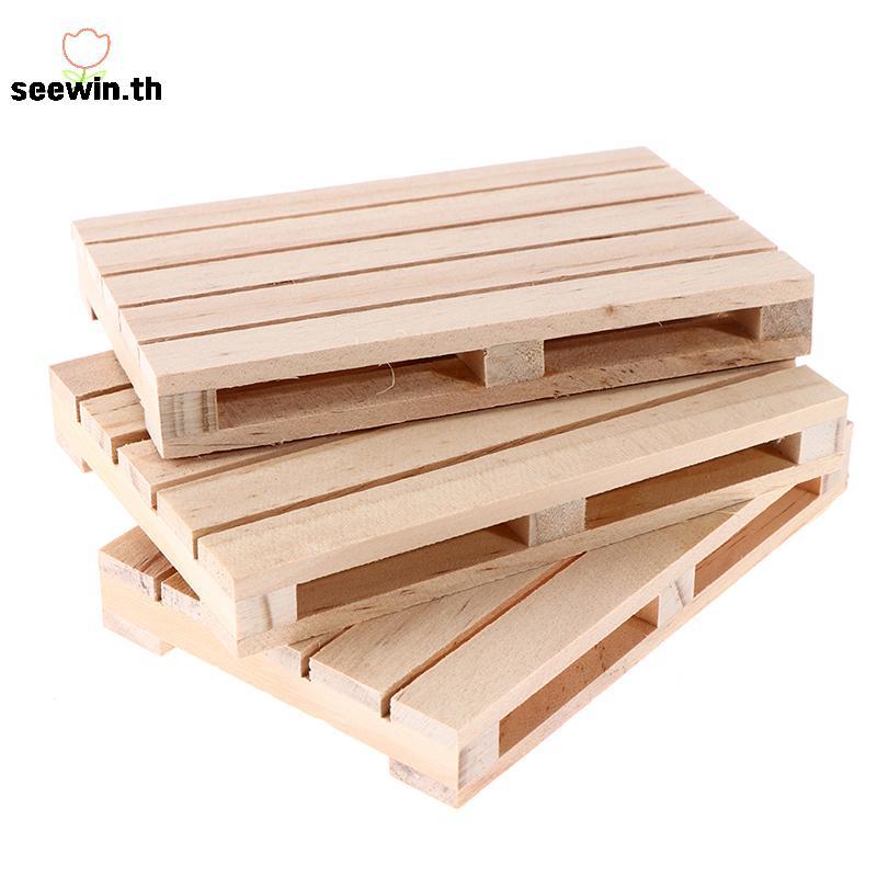 Seewin Mini Wooden Pallet เครื่องดื่ม Coasters สําหรับเครื่องดื่มร้อนและเย็น Wood Pallet th