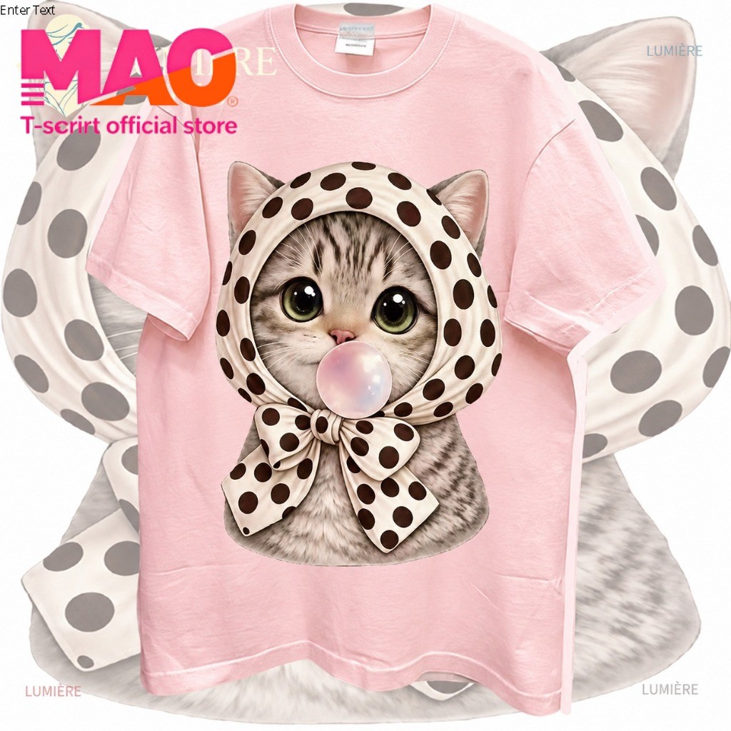 COD (จัดส่งในกรุงเทพฯ) MAO Shop เสื้อยืดแขนสั้นทรงหลวมสไตล์เกาหลี ลายการ์ตูนน่ารัก oversize เสื้อผ้าวินเทจ #52716