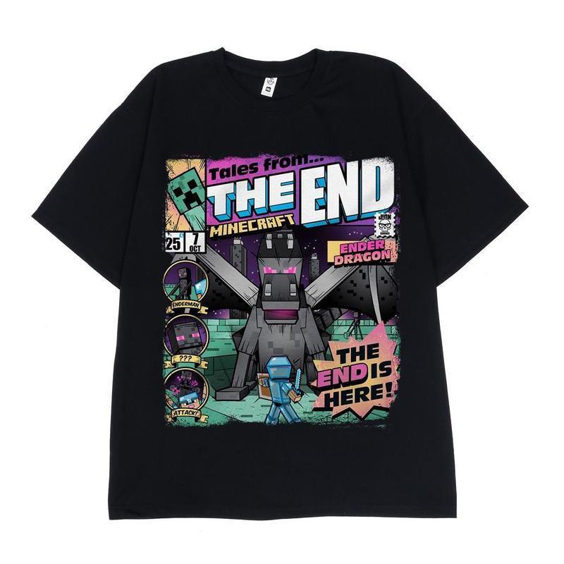 เสื้อยืด THE END GAMERS CLOTHES การพิมพ์หน้าจอ DTF AB4 Nnik