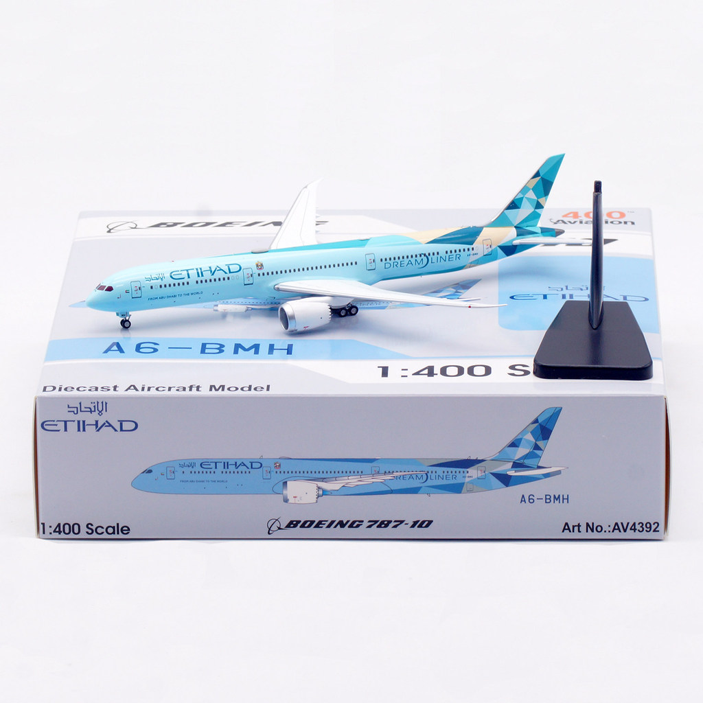 Aviation 1/400 Aviation Hard Airlines Boeing 787-10 A6-BMH Landing Stand ถอดออกได้