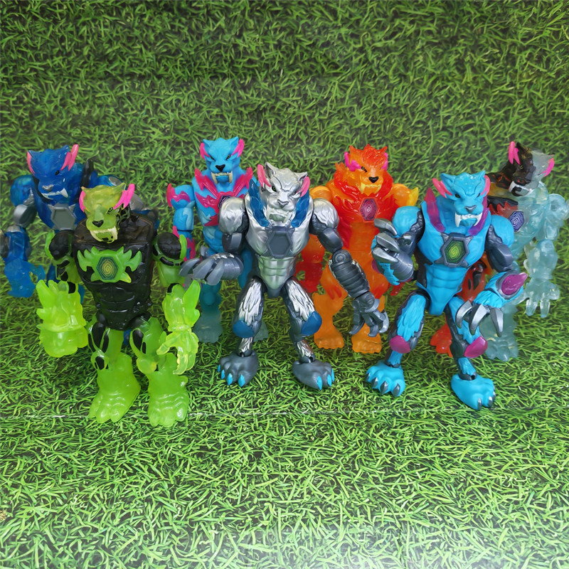 ใหม่ของแท้สินค้าจํานวนมาก MrBeast Beast Lab Mutant Metal Panther Transformation ตุ๊กตาเคลื่อนย้ายได้