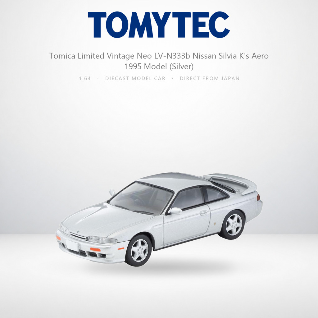 TOMYTEC Tomica Limited Vintage Neo LV-N333b Nissan Silvia K's Aero 1995 Model (Silver) Finished Prod