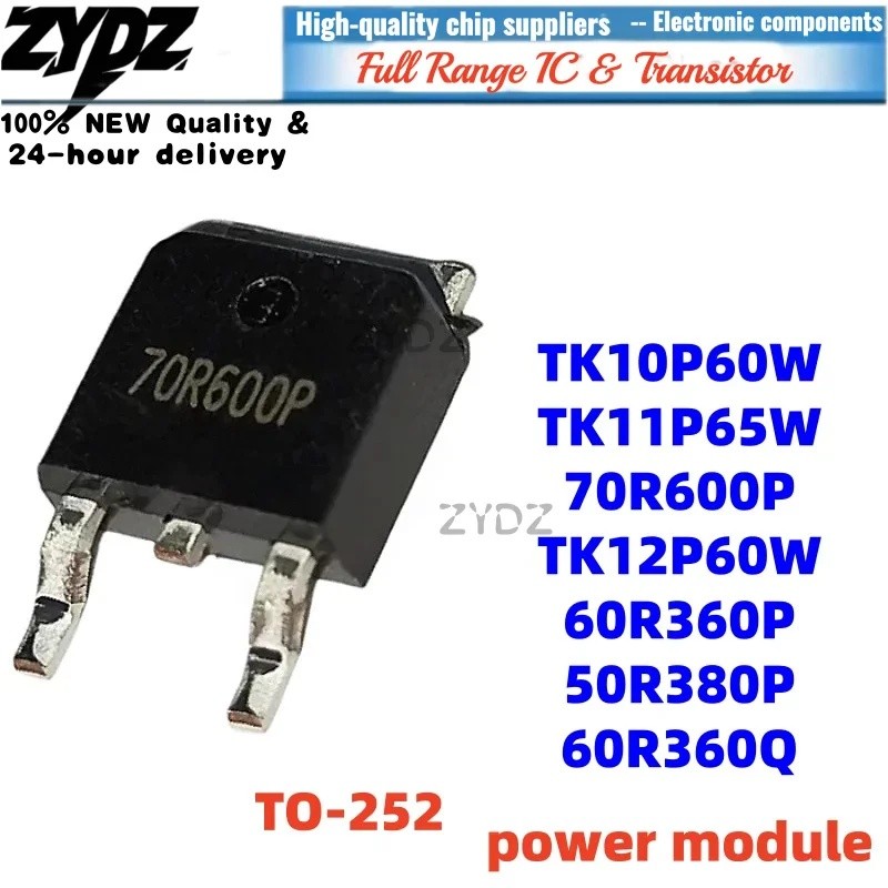 1-5PCS MDD60R360P TK10P60W TK12P60W 70R600P LCD TO-252 50R380P 60R360Q TK11P65W ขายส่ง Field Effect 