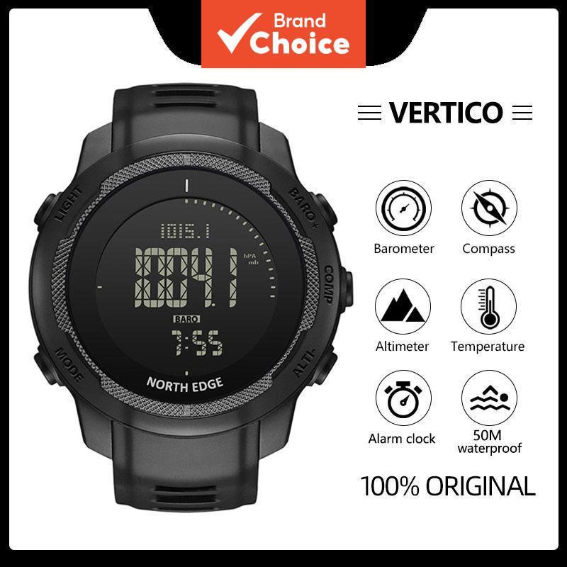 North Edge VERTICO นาฬิกาดิจิตอล คาร์บอนไฟเบอร์ กันน้ำ 50 เมตร สำหรับผู้ชาย