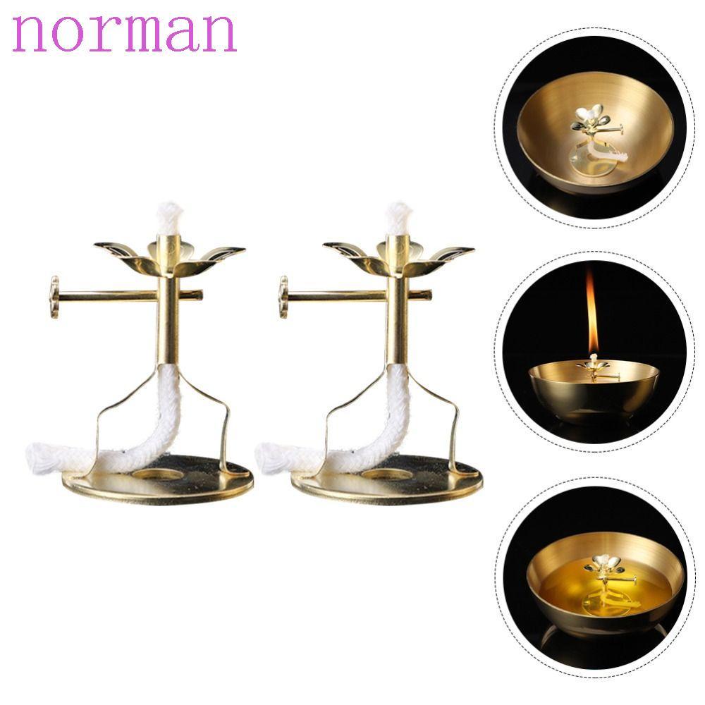 NORMAN Wick Holder ปรับ Telescopic Fotang โคมไฟน้ํามันที่มีฐาน Wick Wick