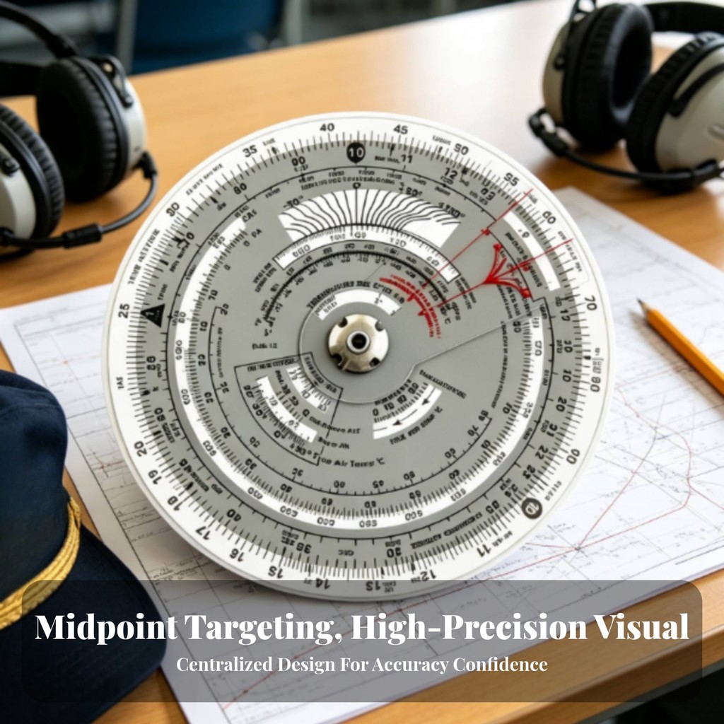 Circular Flight Computer Transparent Aviation Flight Computer Circular Slide Rule Analog สําหรับนักบ