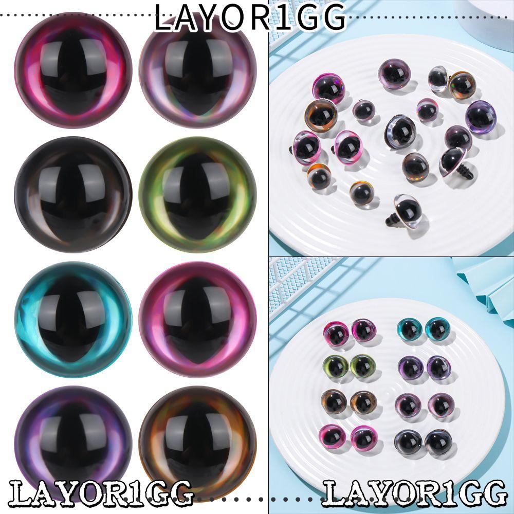 LAYOR1GG Eyes Magic Color Cat Eyes DIY ตุ๊กตาสัตว์อุปกรณ์
