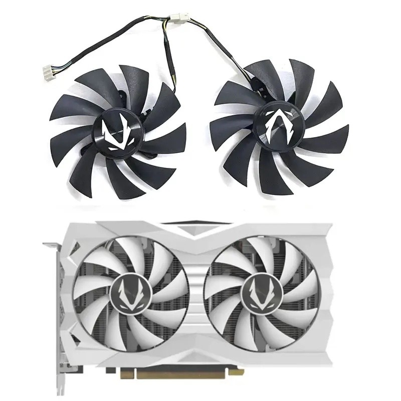 ใหม่ 87 มม.4PIN GA92A2H สําหรับ ZOTAC RTX 2060 SUPER OC รุ่นสีขาวกราฟิกการ์ด
