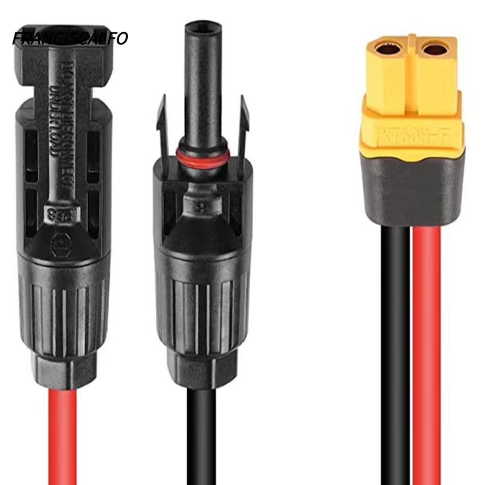 FRANCISCALFO MC4 ถึง XT60 สายเคเบิล, สายต่อแบบยืดหยุ่นอเนกประสงค์, แบบพกพา 14AWG ทองแดงบริสุทธิ์ Pow