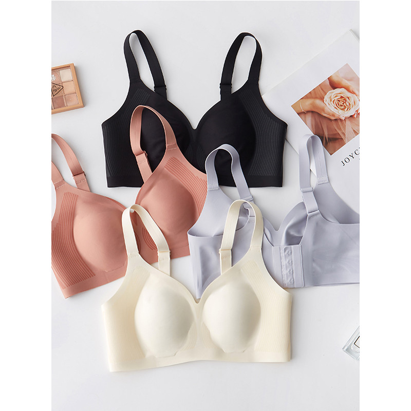 หัวนมกาว Soft Lifting Zero Sense ชุดชั้นในบางคุณภาพไม่มีรอยต่อ Non-Sense สบายสนับสนุนออกซิเจน Bra Nu