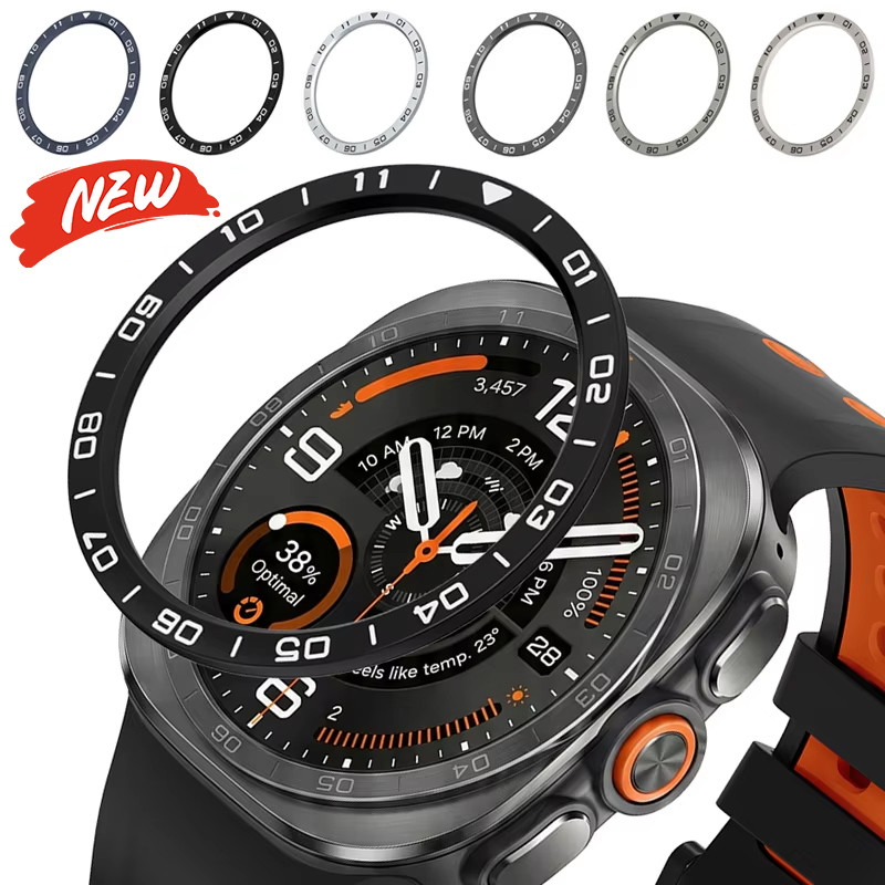 PC bezel แหวนสําหรับ Samsung Galaxy Watch Ultra 2(2026) 47 มม.กันชนกาวตกแต่งกรอบฝาครอบ