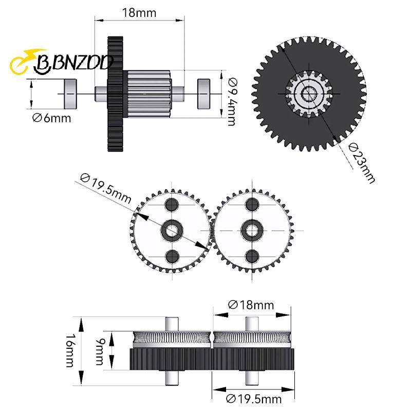 [BBNZDD] เกียร์ลดเหล็กแข็งมอเตอร์ความเร็วสูงสําหรับ CR10 CR-10S Ender3 V2 HGX LITE Extruder Dual Gea
