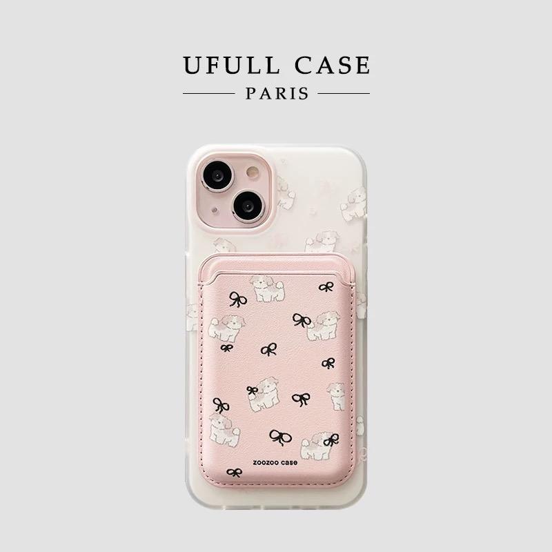 magnetic wallet wallet magsafe เกาหลีการ์ตูนเกาหลี Cherry Bow Dog เหมาะสําหรับ Huawei nova12/U/9 Mag