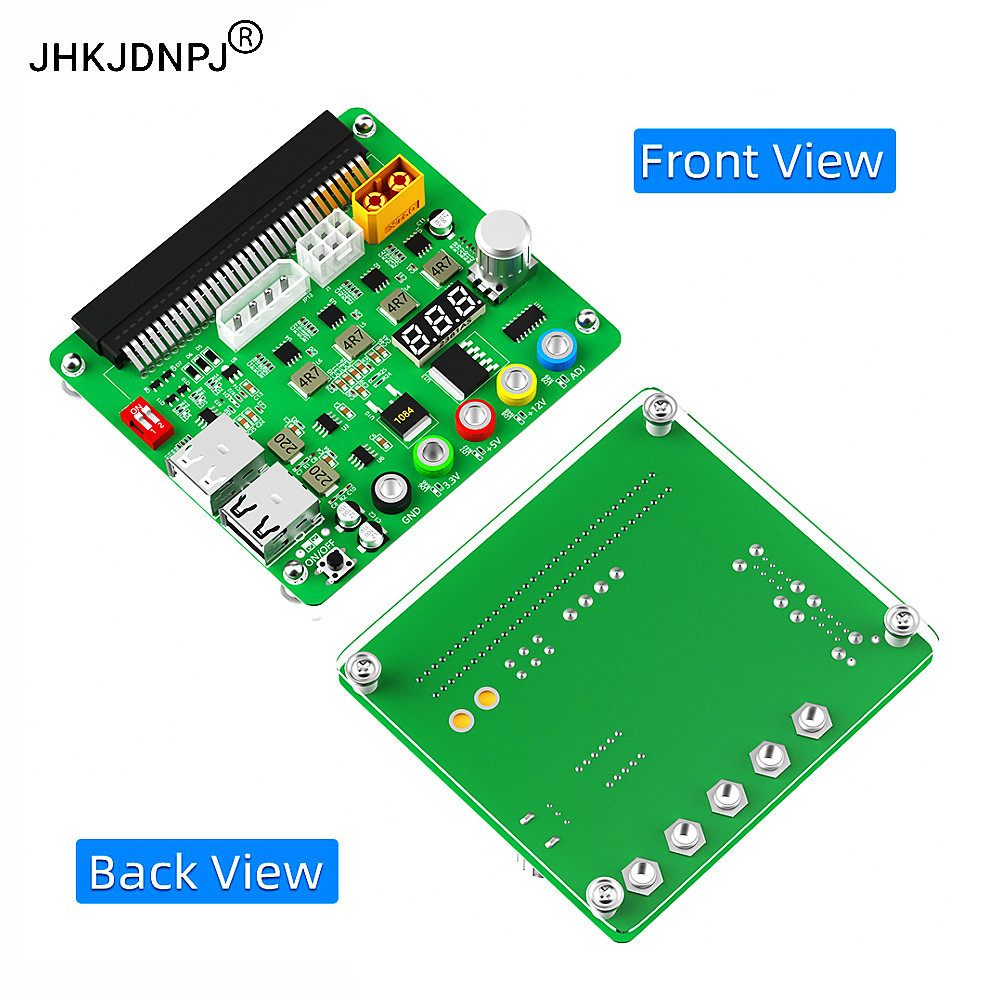 บอร์ดฝ่าวงล้อมแหล่งจ่ายไฟพร้อมปุ่มปรับแรงดันไฟฟ้าและ 3.3 v/5 v/12 v /USB 2.0/QC 2.0/ 3.0/12 v สําหรั