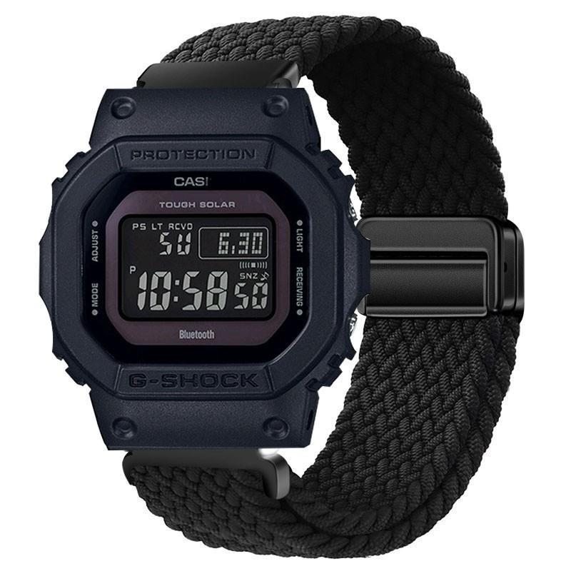 Strap เหมาะสําหรับ Casio Small Square GW-B5600 สายนาฬิกา gwb5600 Magnetic Braided Breathable สายรัดข