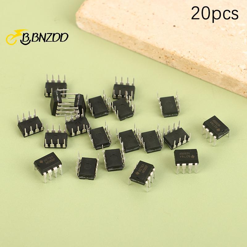 [BBNZDD] 20 ชิ้น NE555 NE555P Integrated IC Direct Plug DIP-8P Base Circuit Chip Electronicponents B