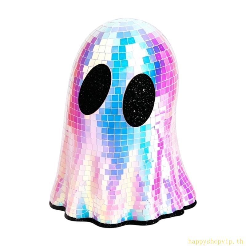 HSV Halloween Disco Ghostly Tabletop Decors พร้อมกระเบื้องกระจกสะท้อนแสง Finish ตุ๊กตาแวววาวน่ารักสํ