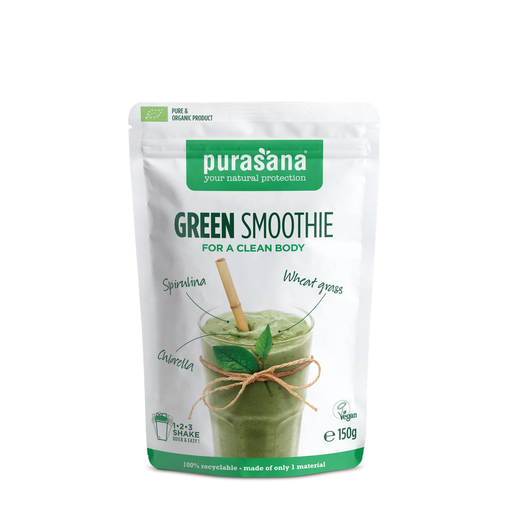 พร้อมสต็อกเบลเยียม purasana Row du Green Juice Powder GreenSmoothie Green Smoothie 150g
