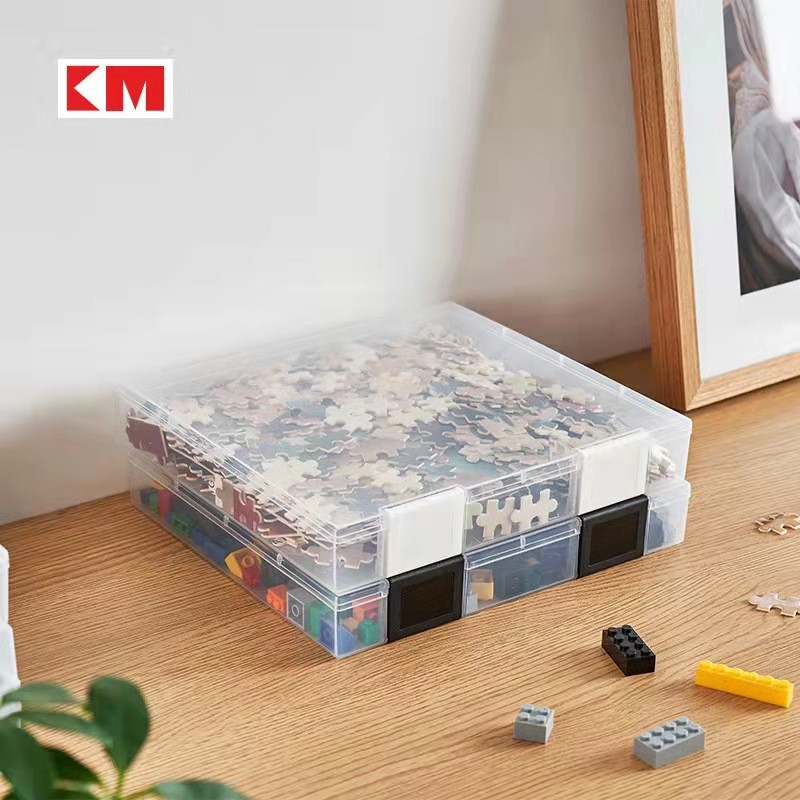 Puer Tea Cake Storage Box Lego Puzzle Organizer Box Desktop File Disassembly Toy Storage Box