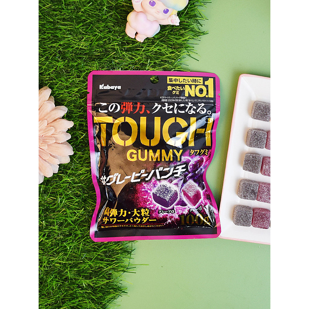 ใหม่ kabaya Gummy Snacks kabaya TOUGH Candy ความยืดหยุ่นสูง รสองุ่นเลมอนโคล่า ลูกอมทรายเปรี้ยว202608