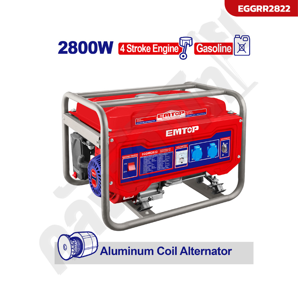 EMTOP เครื่องปั่นไฟฟ้าเบนซิน 2800W EGGRR2822