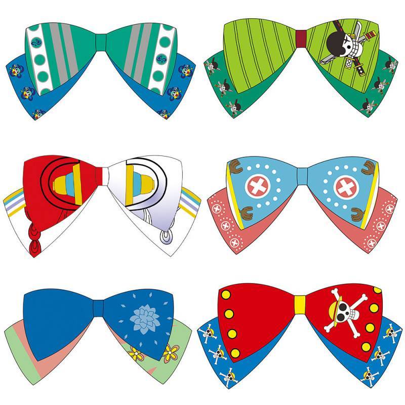 [Hot Sale] One Piece Hairpin Headdress Bow Luffy Zoro Nami Cosplay AeBa