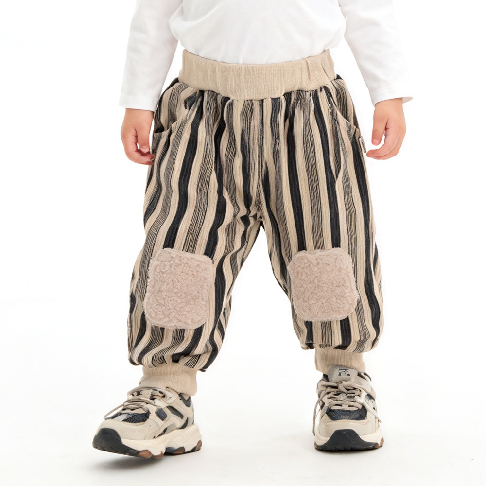 Baby Autumn Winter Pants ชายหญิง Baby Korean Version Fleece-Fleece-Fleece Pants