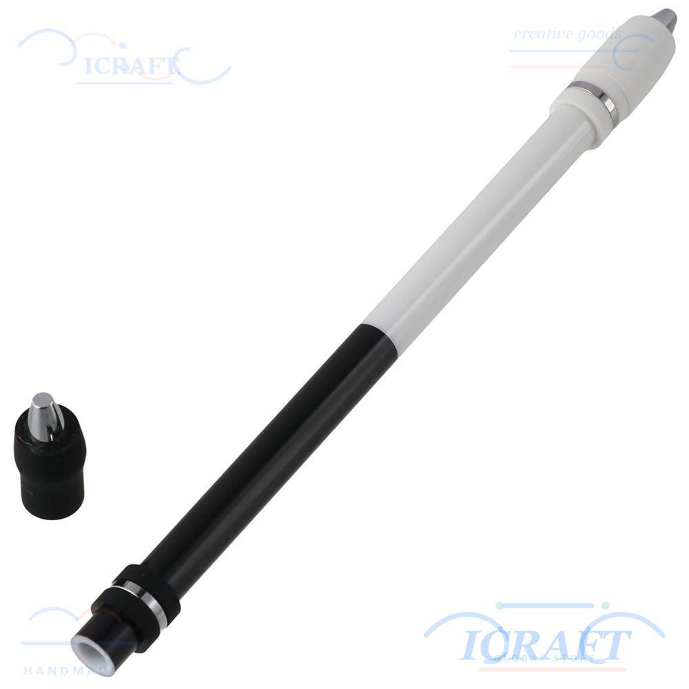 CRAFTMX Pen Spinning, White PC Spin Pen, สํานักงานเคลือบไม่ลื่นสีดําระดับกลาง
