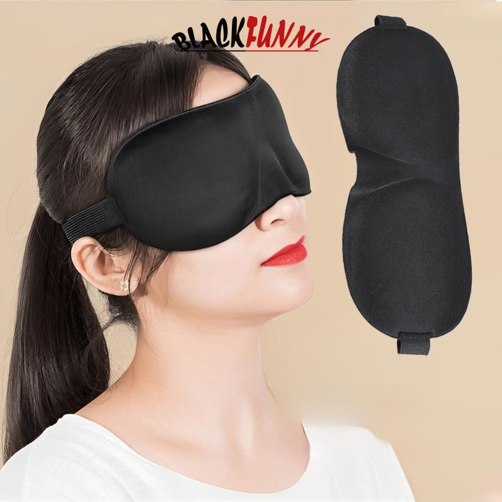 BLACKFUNNY 3D เว้า Blackout Sleep Mask Sleeping Eyeshade จมูก Pad Breathable Eye Cover สําหรับ Sleep