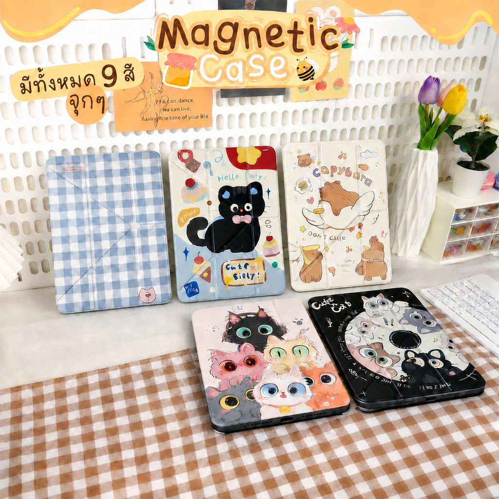 【โปรโมชั่น】เคส iPad ถาดปากกาในตัว กันกระแทก แกนY ตั้งได้ สำหรับ Air4/5/6/7 Pro11 Mini6/7 iPad10 iPad9