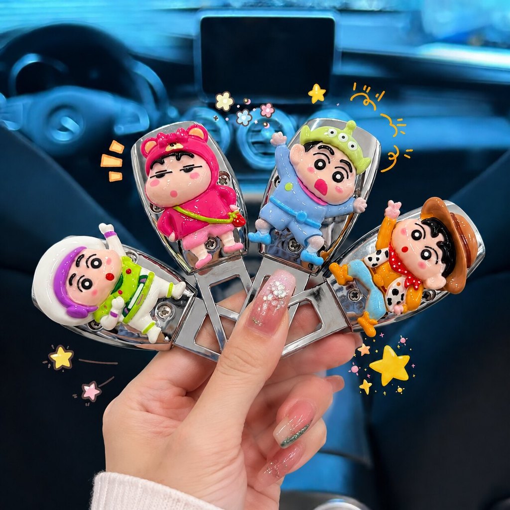 Toy Story Crayon Shin-Chan Car Seat Belt Buckle Plug Car Seat Belt Extension Retainer