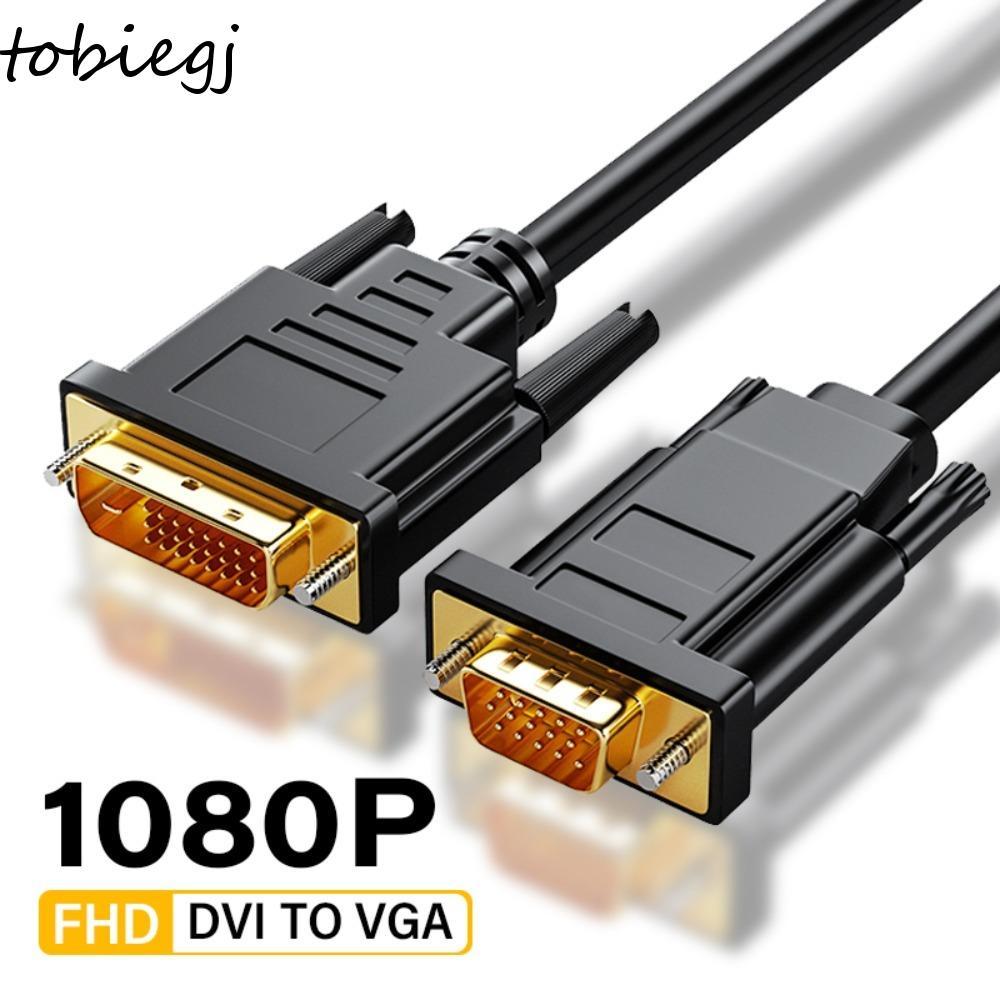 TOBEE Dvi 24+1 ถึง Vga Cable, DVI 24+1 Male To Male Dvi To VGA Cable Adapter, Gold Plated Pure Copper Video Converter Dvi Cables To Vga Converter สําหรับแล็ปท็อป/เดสก์ท็อป/โปรเจคเตอร์/HDTV