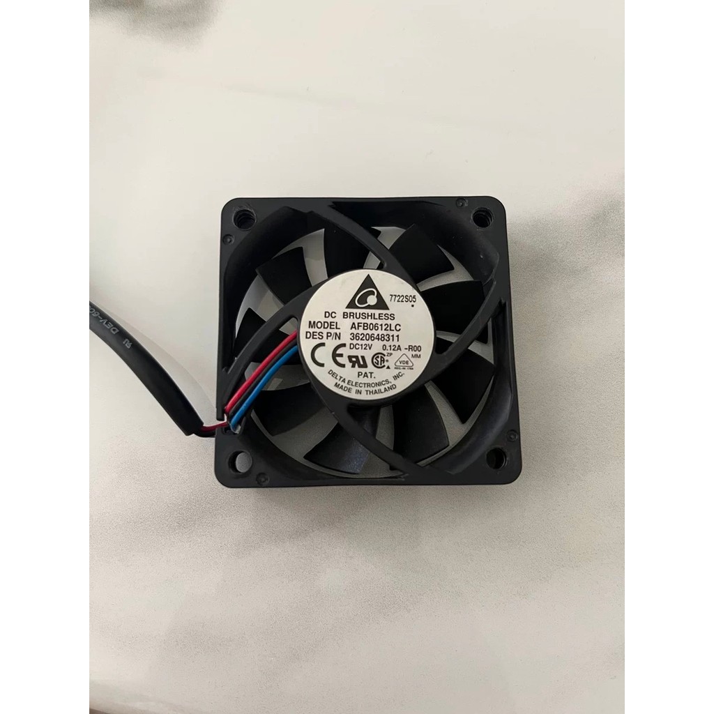 Original Delta 6 ซม.6013 12V 0.12A พัดลมระบายความร้อนสามสาย AFB0612LC