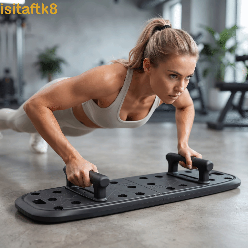 ISITAFTK Push-Up Stands, Non-Slip Folding Push-Up Board, Support Pad Portable With Handles Strength 