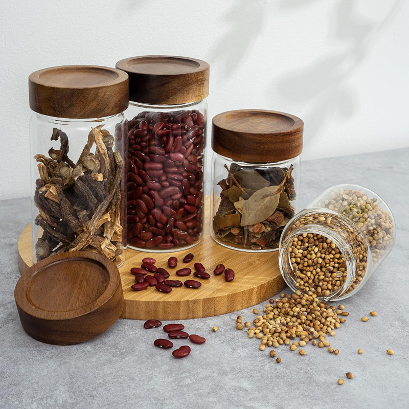 Food Storage | Airtight Glass Container with Screw Lid | Glass Jar | Spice Jar