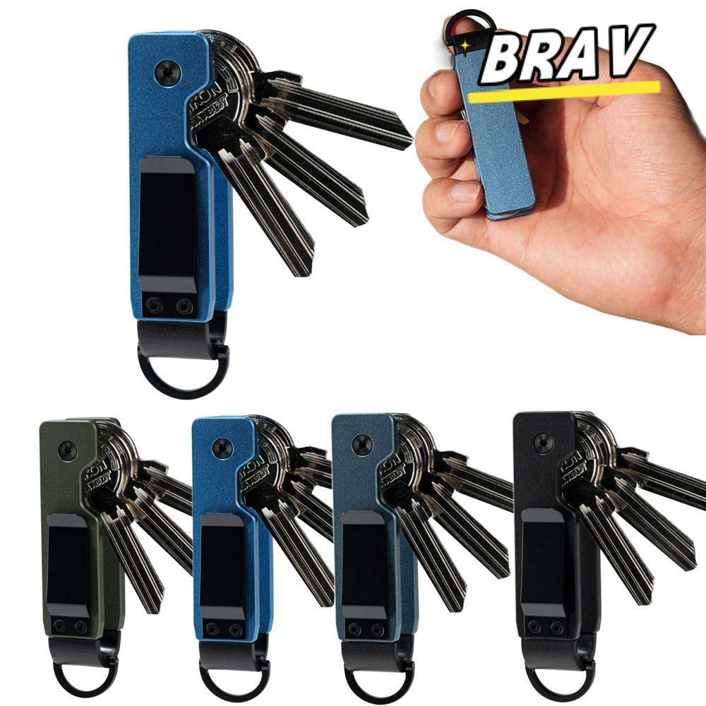 BRAV Key Organizer, Metal Minimalist Key Holder, Holds 2-5 Keys Compact Keys Bag Outdoor