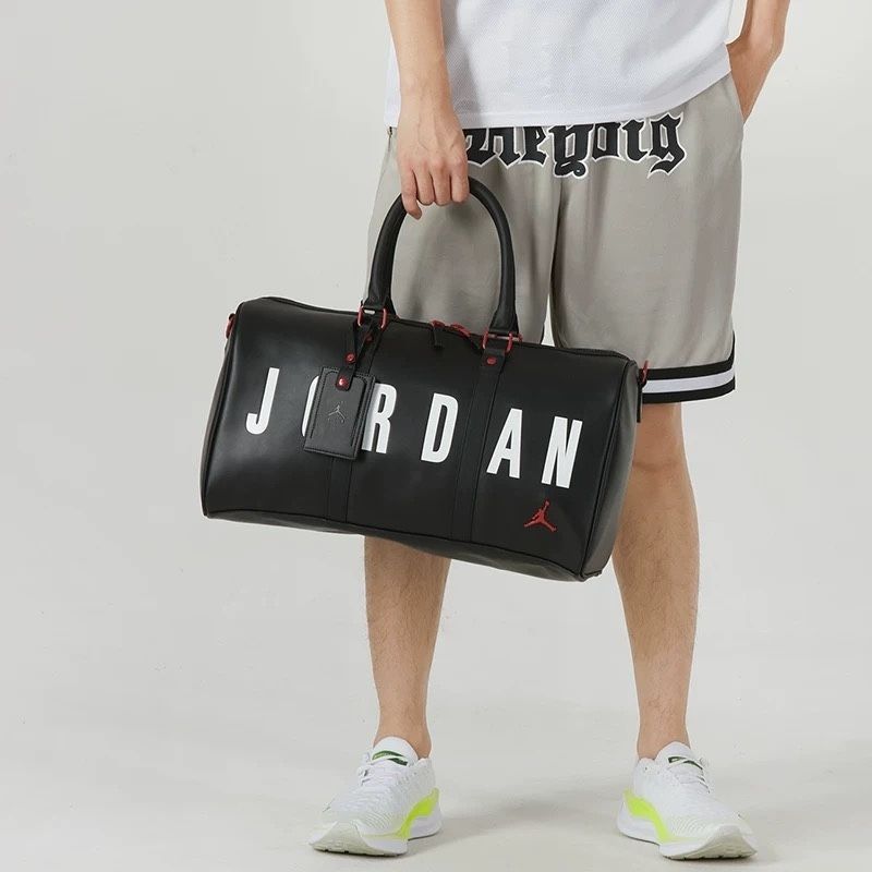Flying Man Messenger Bag สีดําพิมพ์กระเป๋าเดินทางกระเป๋าเดินทางขนาดใหญ่ความจุแบบพกพากีฬากระเป๋ายิม