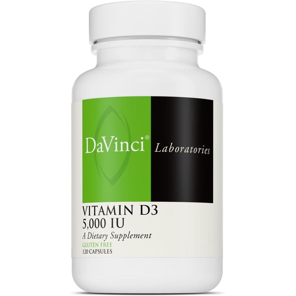 DAVINCI Labs วิตามิน D3 5000 IU, 120 แคปซูล SJUT